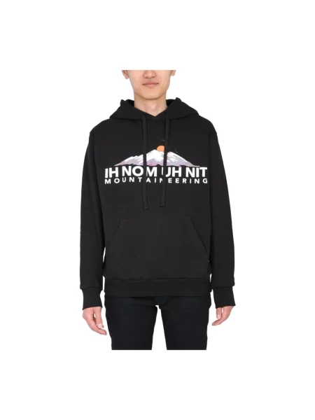 Bluza z kapturem Ih Nom Uh Nit z kapturem z nadrukiem czarna