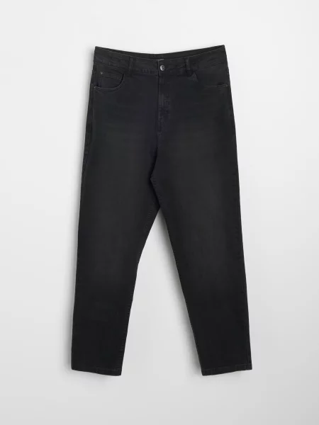 Джинсы-мом Sinsay черный