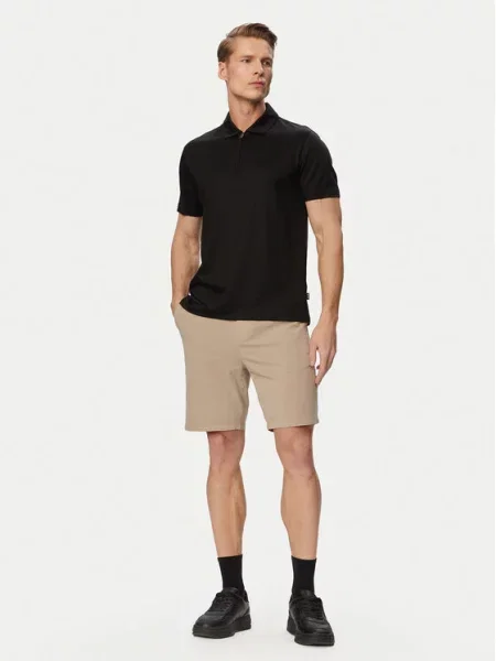 BOSS Kratke hlače iz tkanine Modern Fit bež