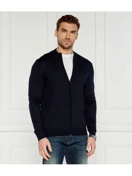 BOSS BLACK de lână pulover balonso negru