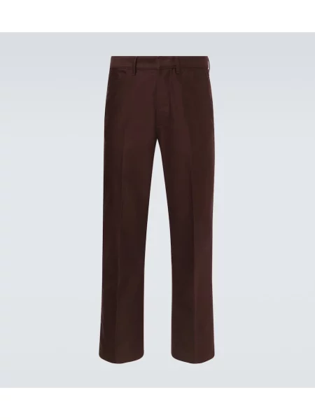 Pantaloni cargo Tom Ford din satin maro