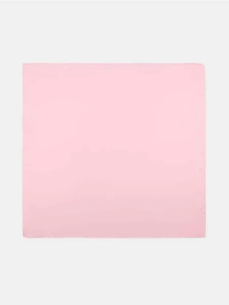 Хустка з сатиновим оздобленням пастельний рожевий