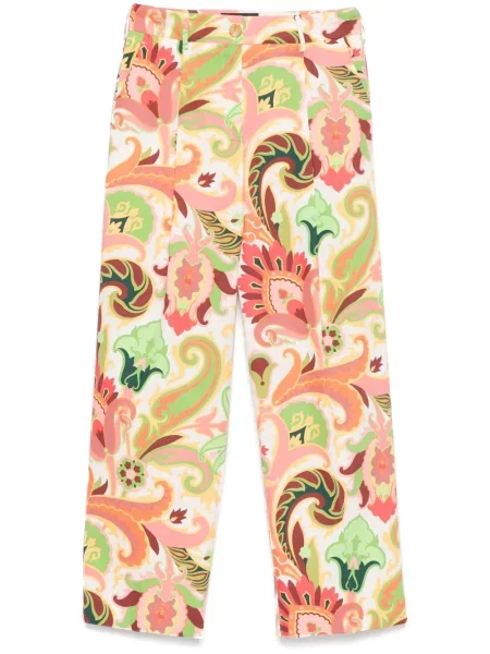 Pantaloni Etro cu imagine cu model paisley alb