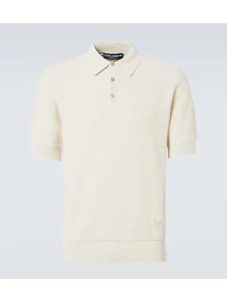 Pletena polo majica Dolce&gabbana bež