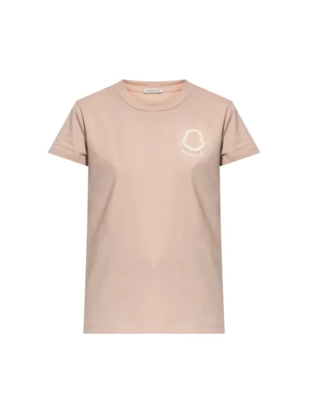 Koszulka Moncler z autografem różowa