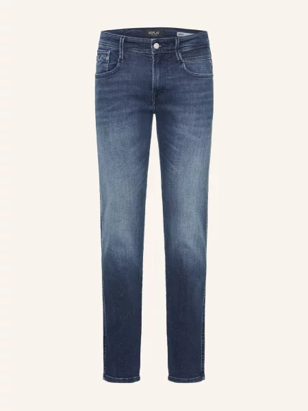 Replay Jeansy O Kroju Slim Fit blau niebieskie