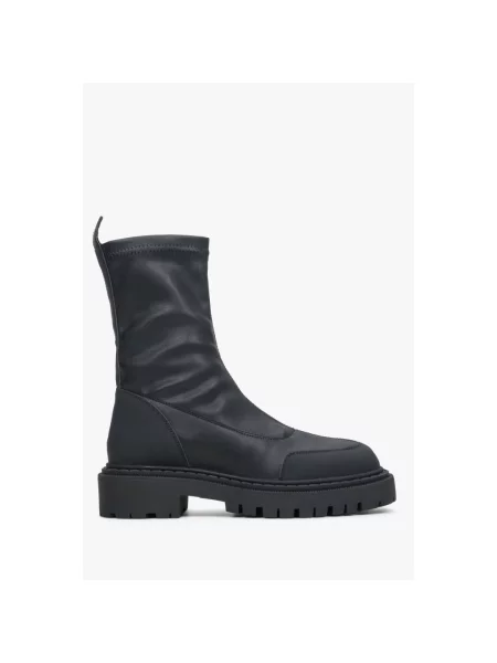 Черевики-панчохи шкіряні Estro чорні