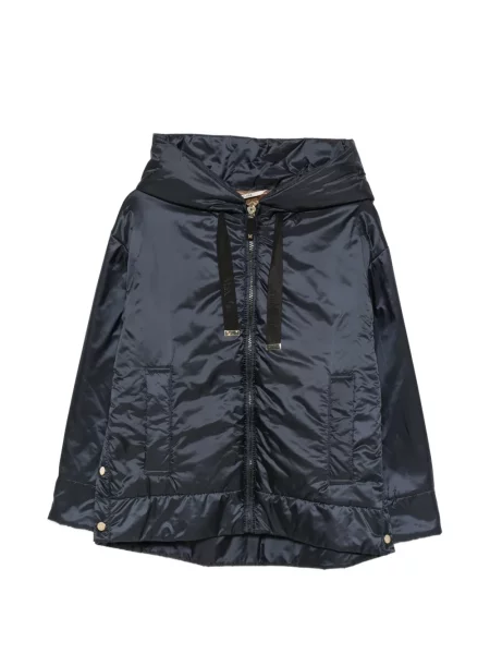 Яке Max Mara с качулка синьо