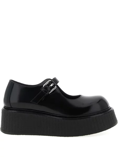 Balerini Moschino cu platformă cu cataramă negru