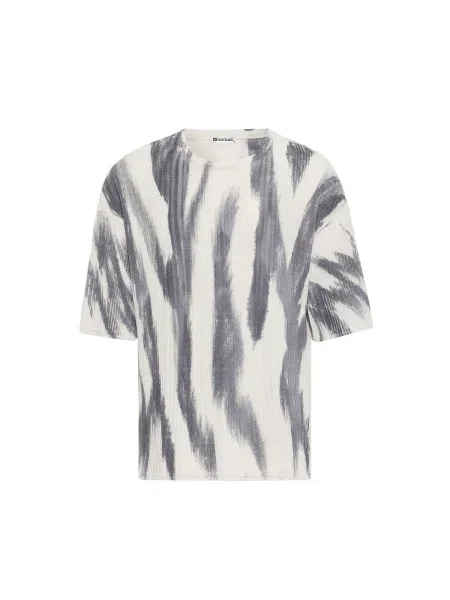 Dandalo Tricou gri bazalt / negru alb