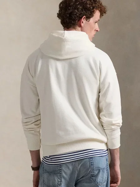 Кофта Polo Ralph Lauren з капюшоном з принтом бежевий