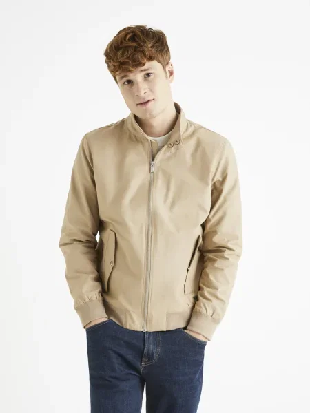 Jakna Celio s puli ovratnikom bež