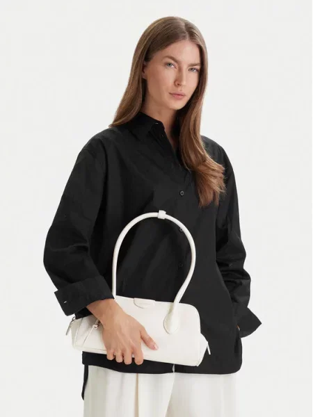 Kabelka Calvin Klein Emblem Trio Shoulder Bag biela