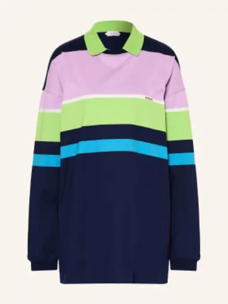 Versace Jerseyové Polo Tričko tmavě / růžová / světle zelená modrá