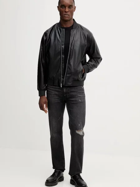 Calvin Klein Jeans tričko s dlhým rukávom pánske čierna