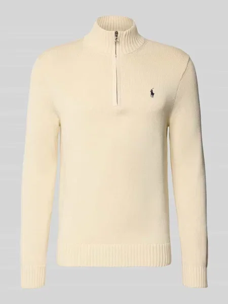 Kardigan Polo Ralph Lauren do golfa z kaszmiru beżowy