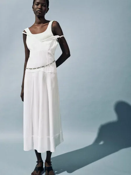 Сукня міді MANGO ліоцелл білий