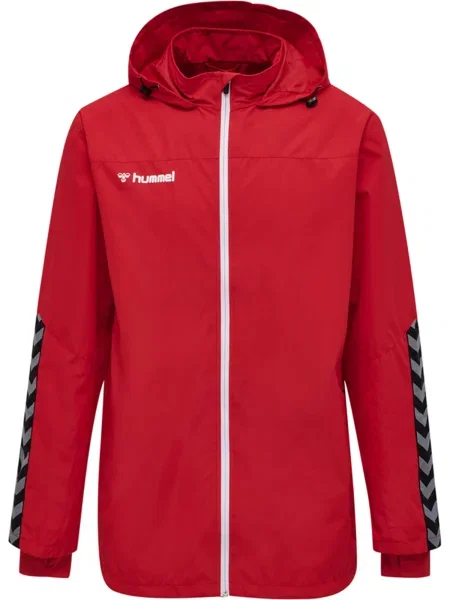 Hummel Geacă sport Authentic gri negru / alb roșu