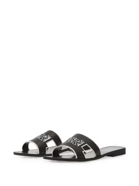 Sandale Karl Lagerfeld Jeans cu autograf negru