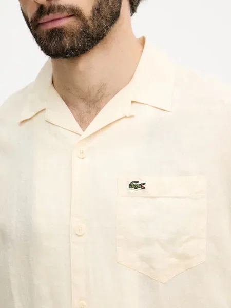 Lacoste férfi vászon ing bézs