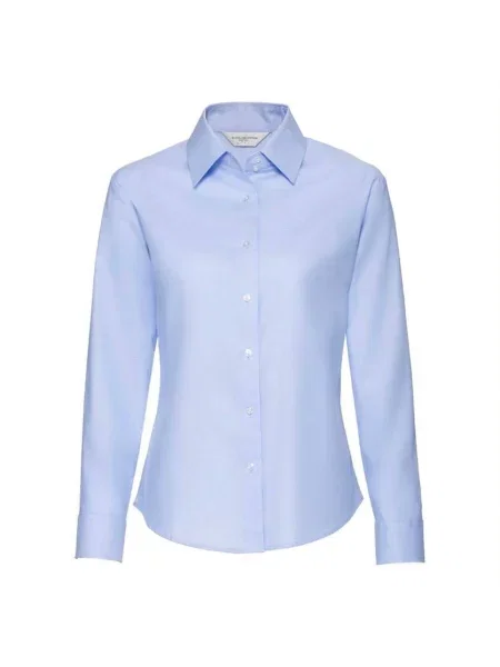 Cămașă Russell cu mâneci lungi din țesătură twill albastru