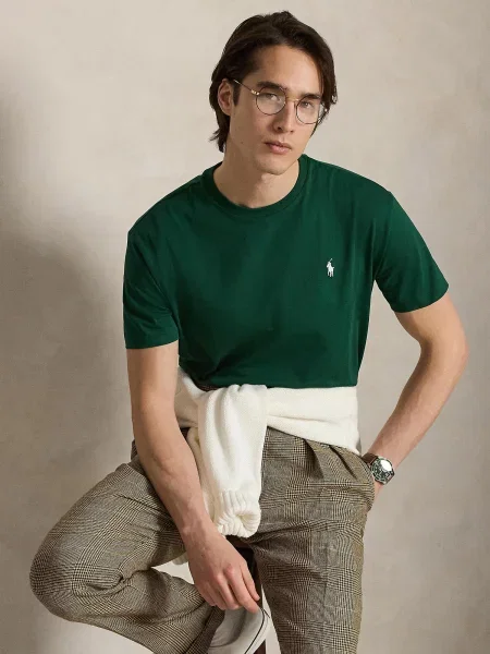 Polo Ralph Lauren tricou basic din pentru bărbați verde