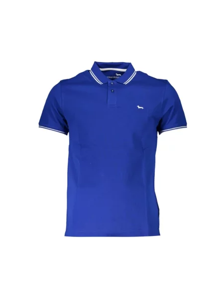 Krótki koszulka polo Harmont & Blaine biznesowa niebieska