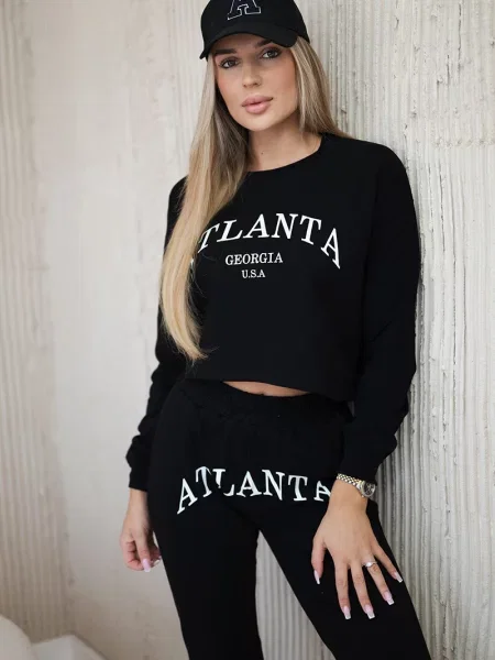 Komplet dresowy Kesi z nadrukiem czarny