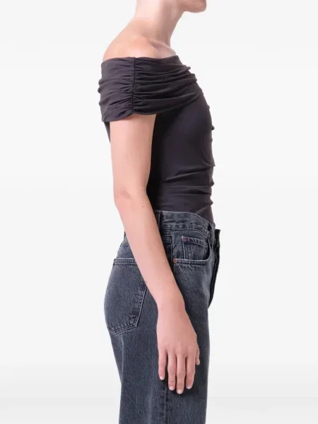 Body Agolde drapowany szary