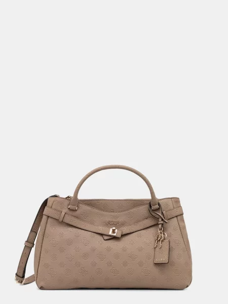 Guess geantă crossbody pentru femei cu imitație de piele ELLA bej
