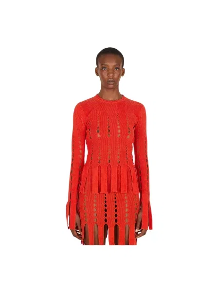 Dzianinowy sweter Ambush czerwony