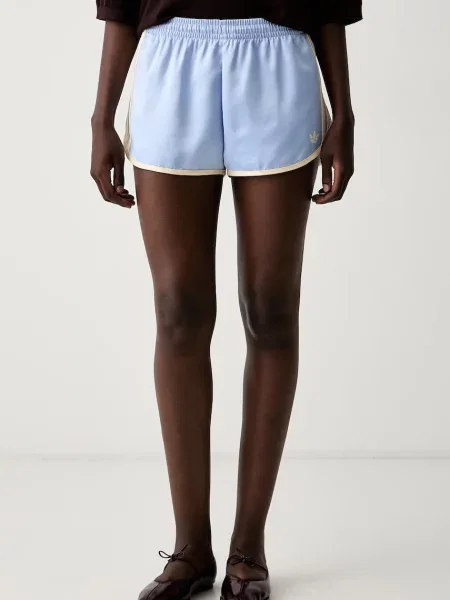 Adidas Originals pantaloni scurți pentru femei Satin 3s Sprinter albastru