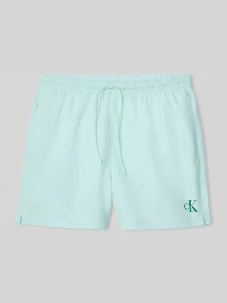 Kąpielówki Calvin Klein Underwear z autografem zielone