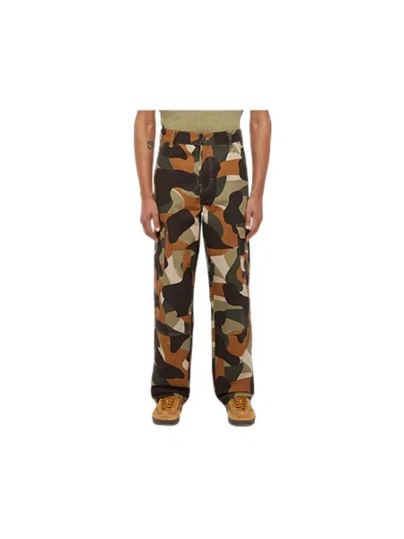 Platno cargo hlače Dickies s camo uzorkom zelena