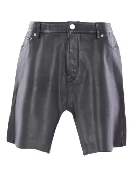 Pantaloni scurți August Barron din piele negru