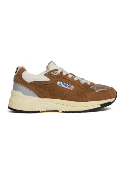 Sneakersy Autry brązowe