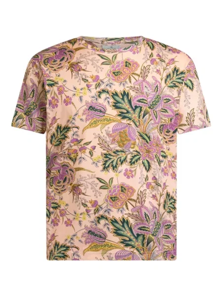 Tricou Etro cu model floral cu imagine roz