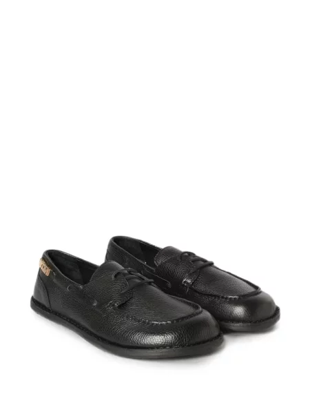Pantofi loafer Moschino cu autograf negru