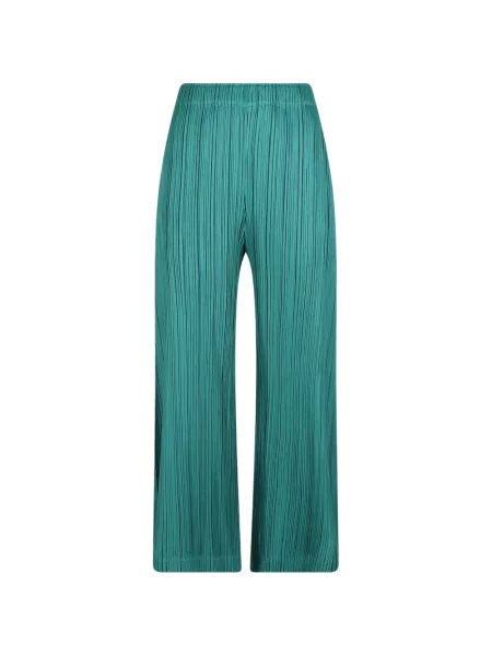 Παντελόνι Pleats Please Issey Miyake πράσινο