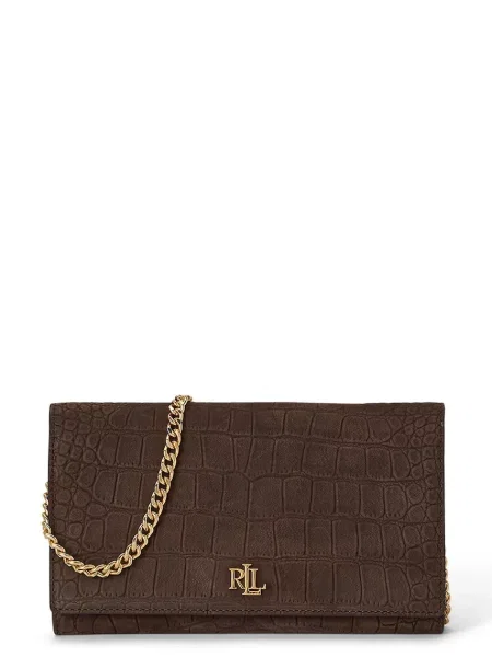 Rucsac Lauren Ralph Lauren din piele plic maro