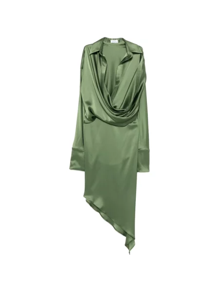 Rochie midi Vestiaire D'un Oiseau Libre asimetrică drapată verde