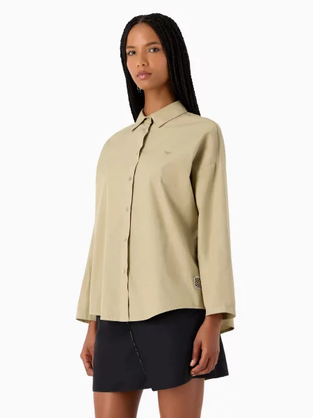 Устойчивый рубашка Emporio Armani бежевая