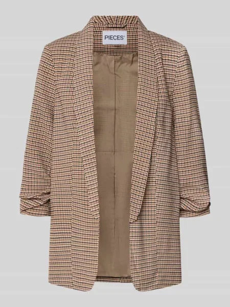Żakiet ze zwierzęcym nadrukiem model ‘BOSELLA’ Pieces beżowa