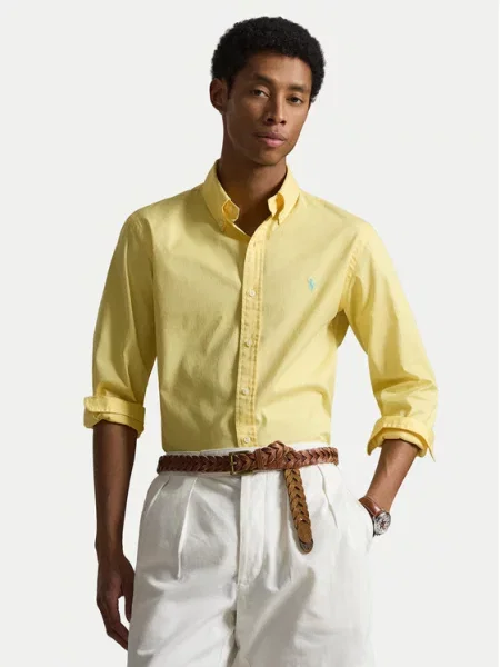 Polo Ralph Lauren Marškiniai Custom Fit geltona
