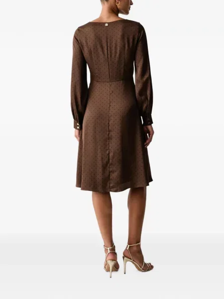 Rochie midi Fracomina cu buline maro