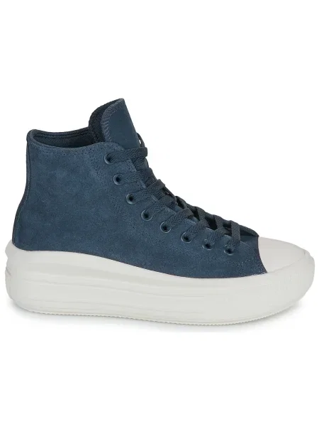 Pantofi Converse din piele de căprioară cu platformă albastru
