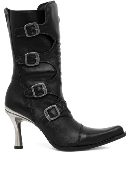 Боти New Rock с катарама черно