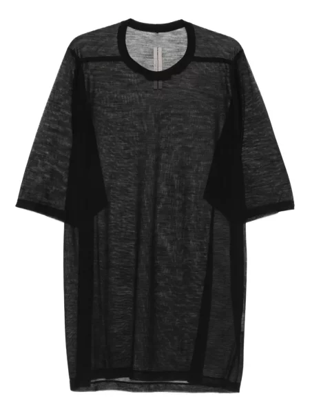 Przezroczysta koszulka Rick Owens wełniana czarna
