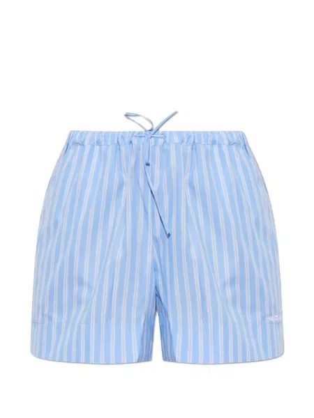 Pantaloni scurți Hunza G cu dungi cu imagine albastru