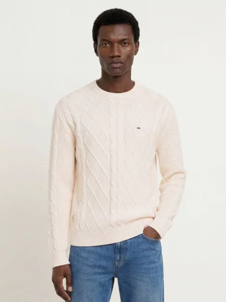 Tommy Jeans Sweter weiss biały